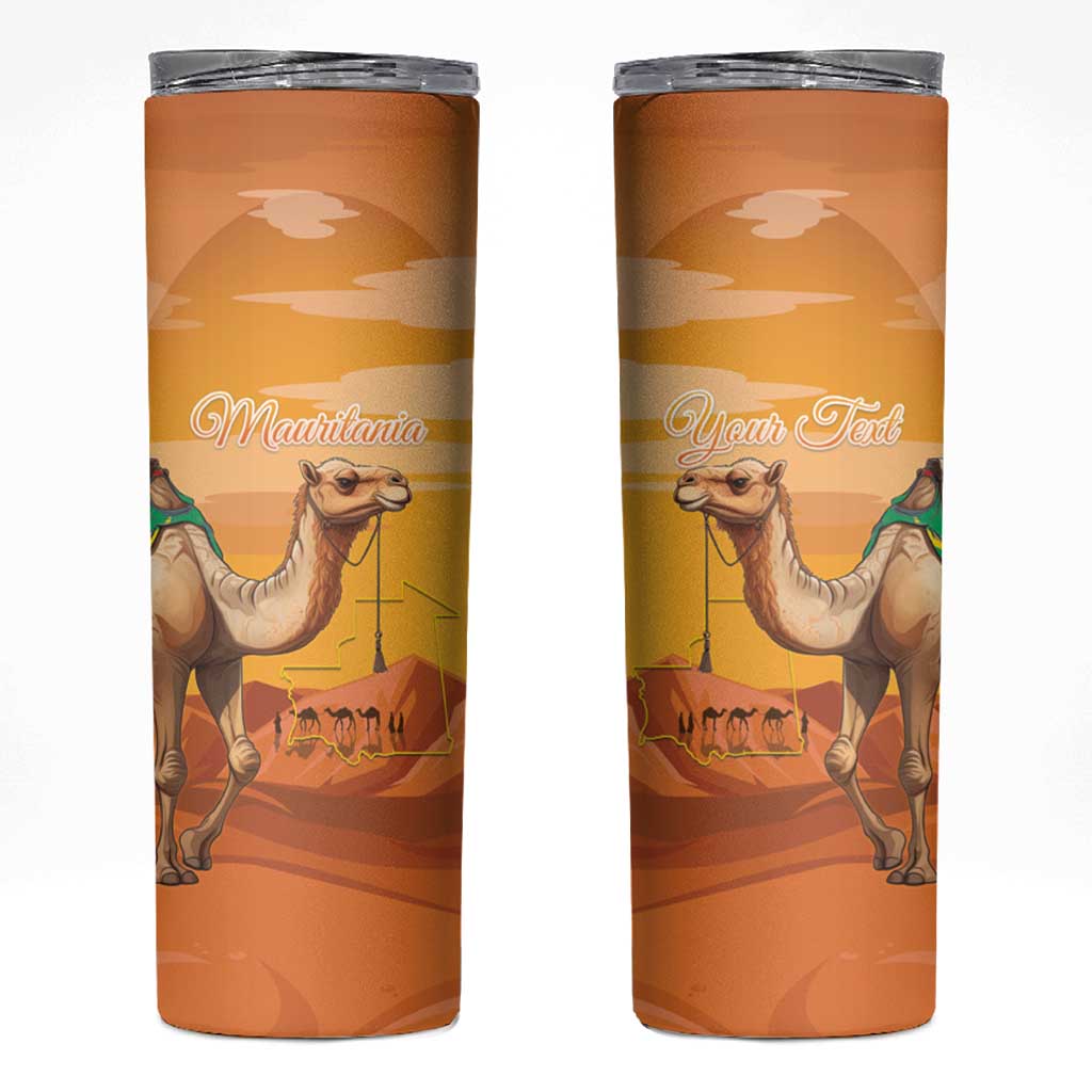 Personalized Mauritania Sahara Skinny Tumbler Camel With Map - Wonder Print Shop