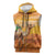 Personalized Mauritania Sahara Sleeveless Zip Hoodie Camel With Map - Wonder Print Shop