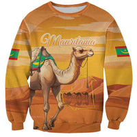Personalized Mauritania Sahara Sweatshirt Camel With Map - Wonder Print Shop