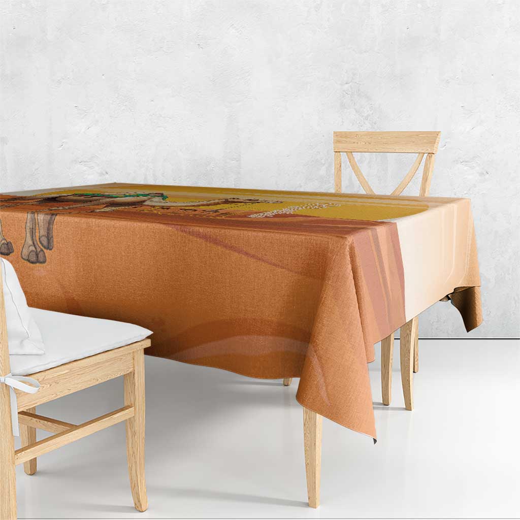 Mauritania Sahara Tablecloth Camel With Map - Wonder Print Shop