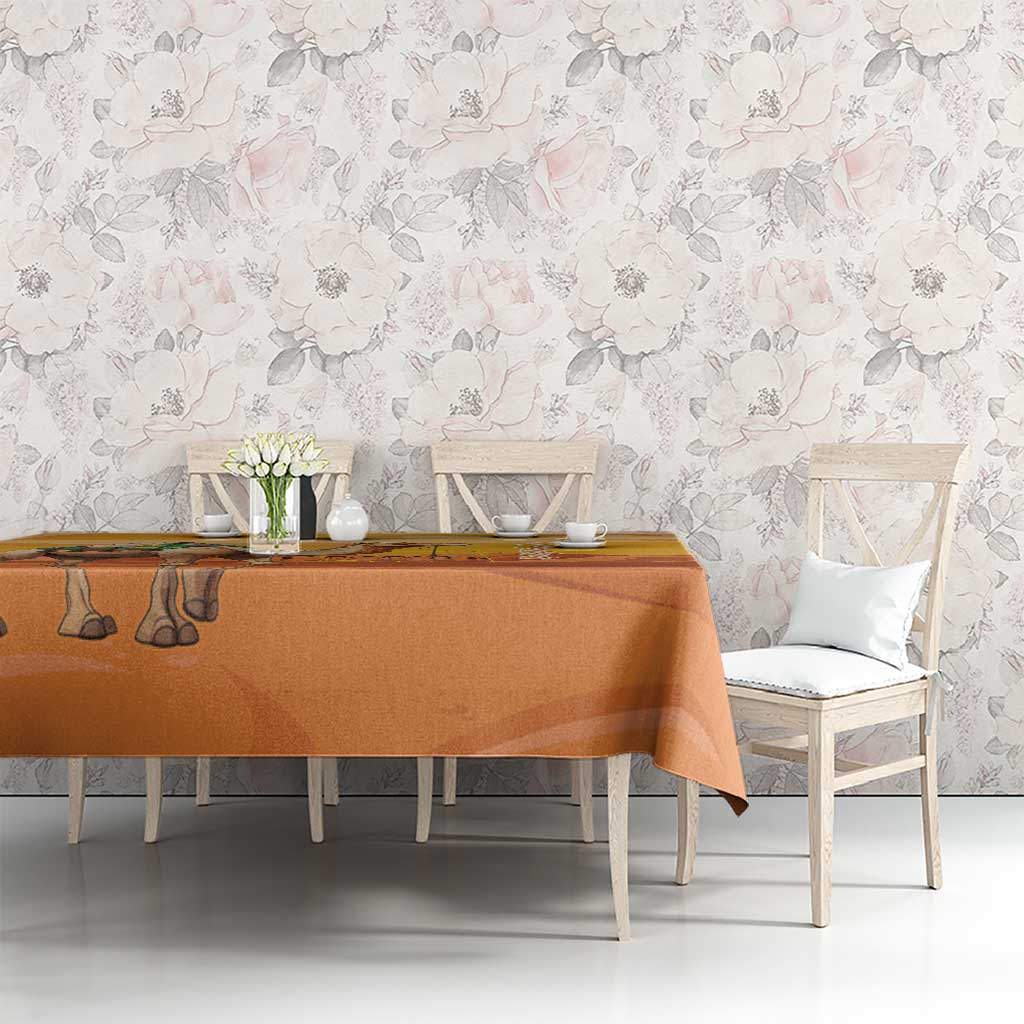 Mauritania Sahara Tablecloth Camel With Map - Wonder Print Shop
