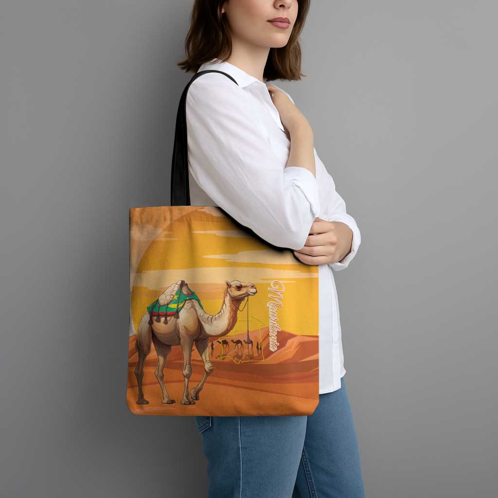 Mauritania Sahara Tote Bag Camel With Map - Wonder Print Shop