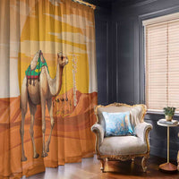Mauritania Sahara Window Curtain Camel With Map - Wonder Print Shop