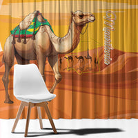 Mauritania Sahara Window Curtain Camel With Map - Wonder Print Shop