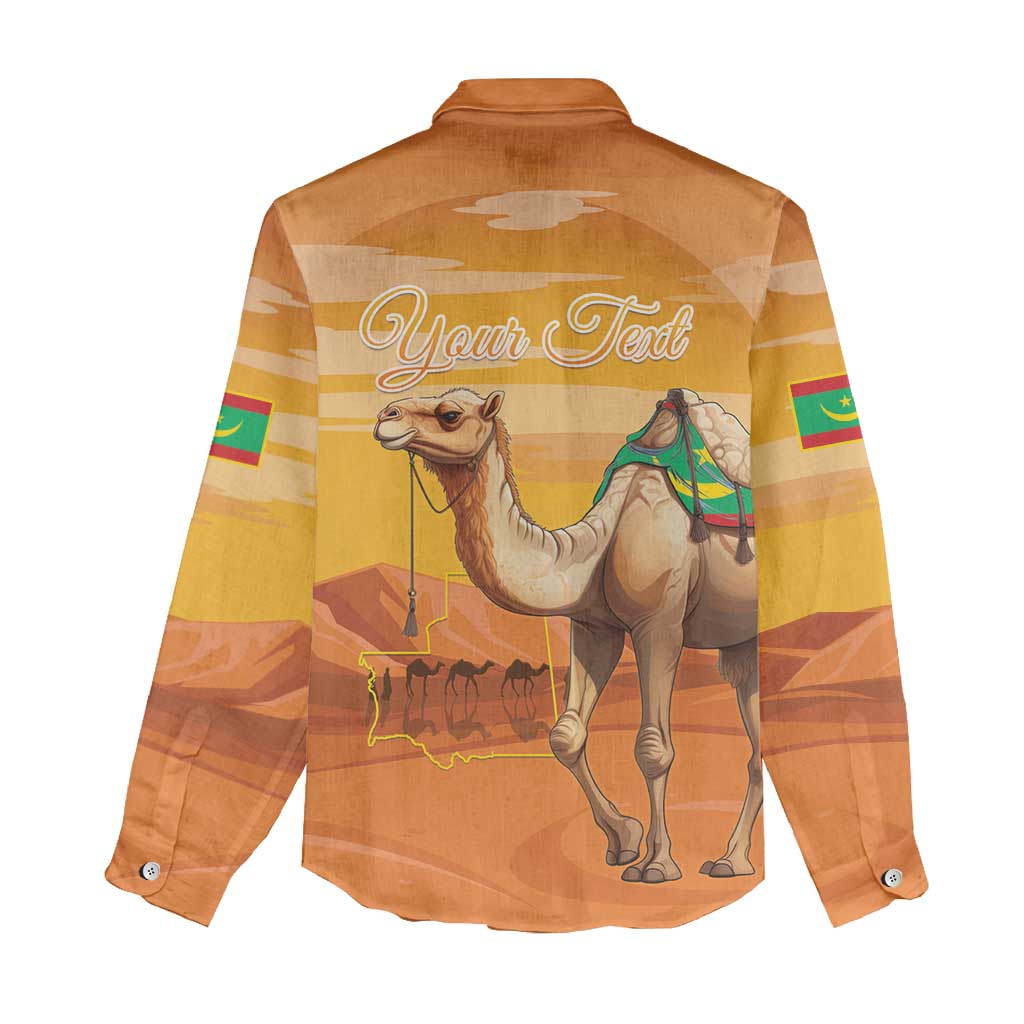 Personalized Mauritania Sahara Women Casual Shirt Camel With Map - Wonder Print Shop