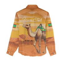 Personalized Mauritania Sahara Women Casual Shirt Camel With Map - Wonder Print Shop