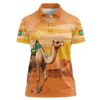 Personalized Mauritania Sahara Women Polo Shirt Camel With Map - Wonder Print Shop