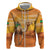 Personalized Mauritania Sahara Zip Hoodie Camel With Map - Wonder Print Shop