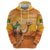 Personalized Mauritania Sahara Zip Hoodie Camel With Map - Wonder Print Shop