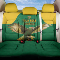 Custom Dominica Football Back Car Seat Cover Sisserou Parrot Green Color - Wonder Print Shop