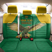 Custom Dominica Football Back Car Seat Cover Sisserou Parrot Green Color - Wonder Print Shop