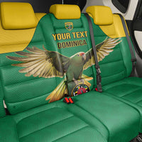 Custom Dominica Football Back Car Seat Cover Sisserou Parrot Green Color - Wonder Print Shop