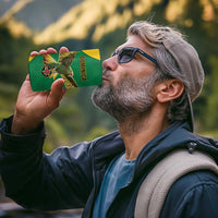 Custom Dominica Football 4 in 1 Can Cooler Tumbler Sisserou Parrot Green Color - Wonder Print Shop