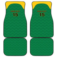 Custom Dominica Football Car Mats Sisserou Parrot Green Color - Wonder Print Shop