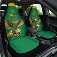 Custom Dominica Football Car Seat Cover Sisserou Parrot Green Color - Wonder Print Shop