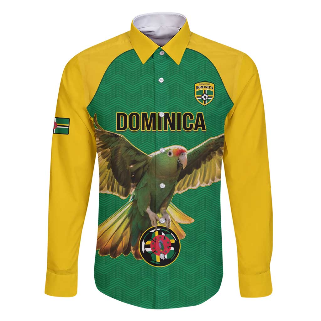 Custom Dominica Football Family Matching Short Sleeve Bodycon Dress and Hawaiian Shirt Sisserou Parrot Green Color - Wonder Print Shop