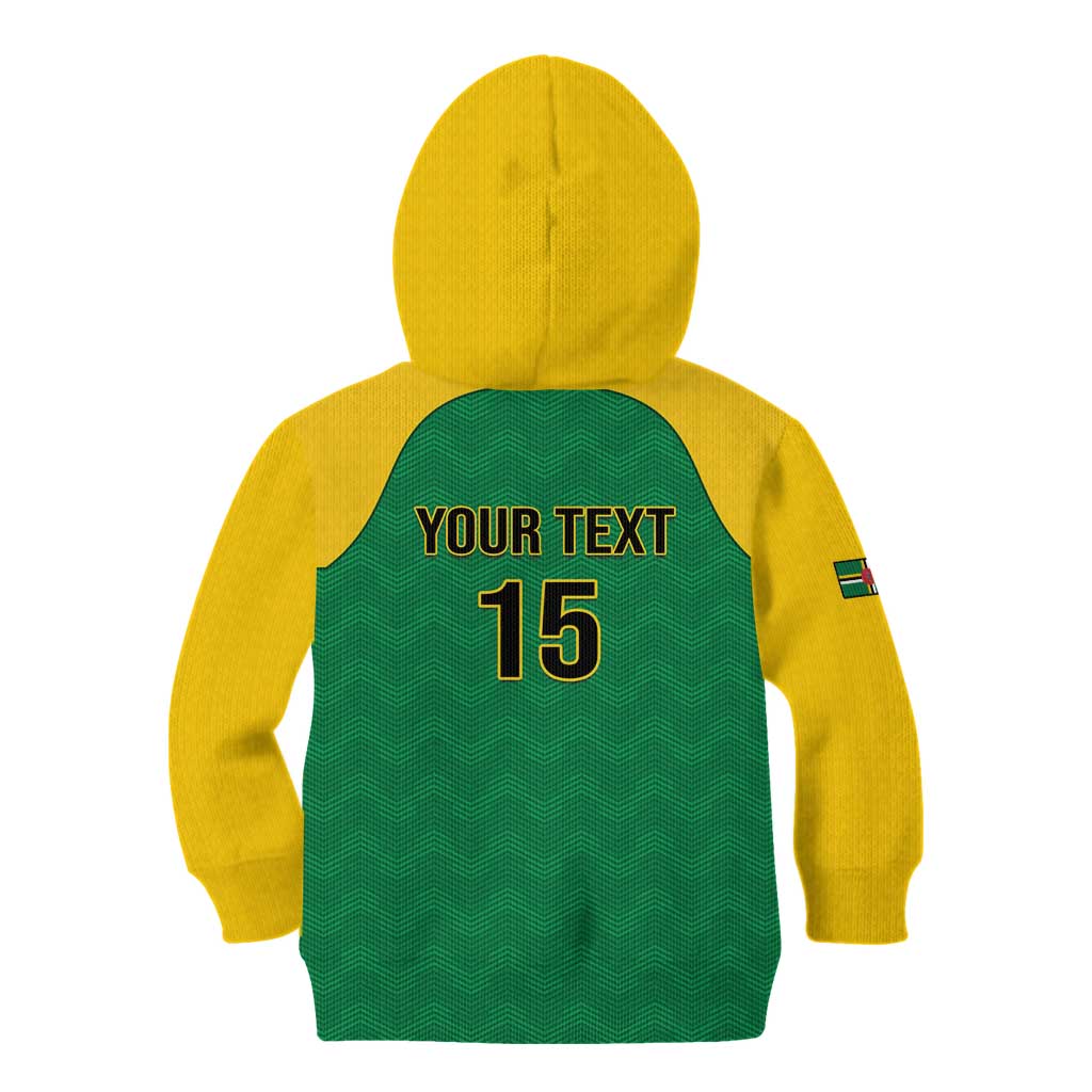Custom Dominica Football Kid Hoodie Sisserou Parrot Green Color - Wonder Print Shop