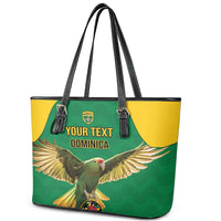 Custom Dominica Football Leather Tote Bag Sisserou Parrot Green Color - Wonder Print Shop