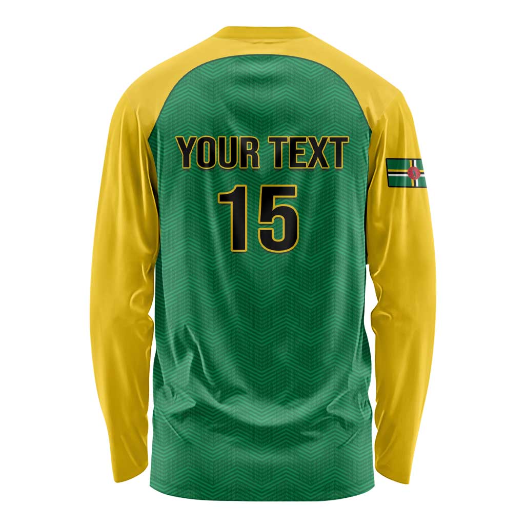 Custom Dominica Football Long Sleeve Shirt Sisserou Parrot Green Color - Wonder Print Shop