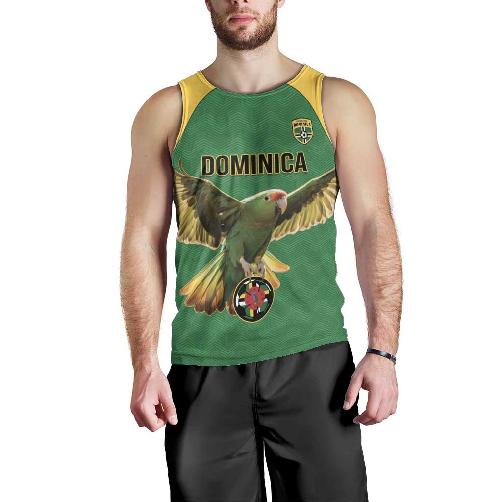 Custom Dominica Football Men Tank Top Sisserou Parrot Green Color - Wonder Print Shop