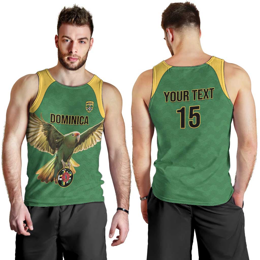 Custom Dominica Football Men Tank Top Sisserou Parrot Green Color - Wonder Print Shop
