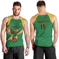 Custom Dominica Football Men Tank Top Sisserou Parrot Green Color - Wonder Print Shop