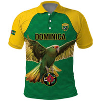Custom Dominica Football Polo Shirt Sisserou Parrot Green Color - Wonder Print Shop