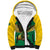 Custom Dominica Football Sherpa Hoodie Sisserou Parrot Green Color - Wonder Print Shop