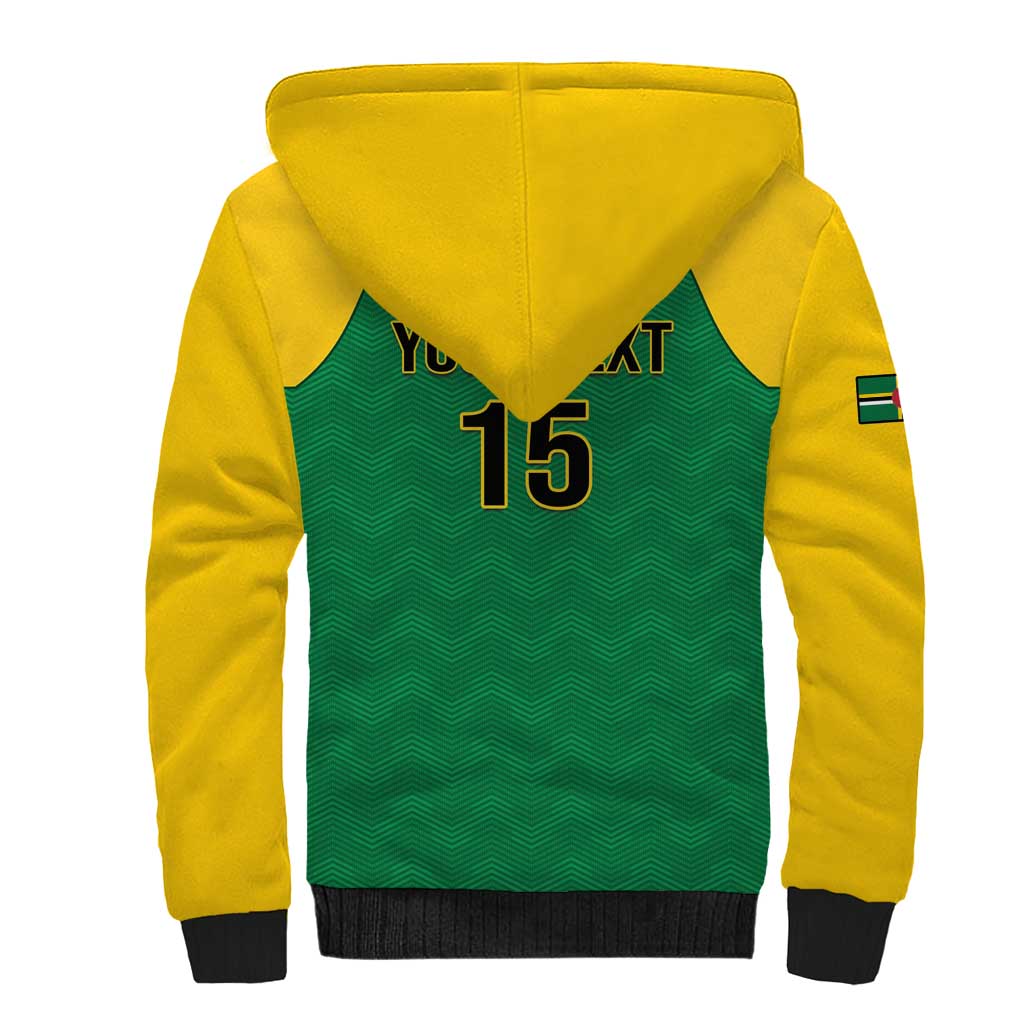 Custom Dominica Football Sherpa Hoodie Sisserou Parrot Green Color - Wonder Print Shop
