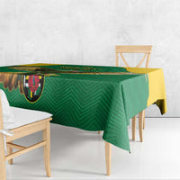 Custom Dominica Football Tablecloth Sisserou Parrot Green Color - Wonder Print Shop