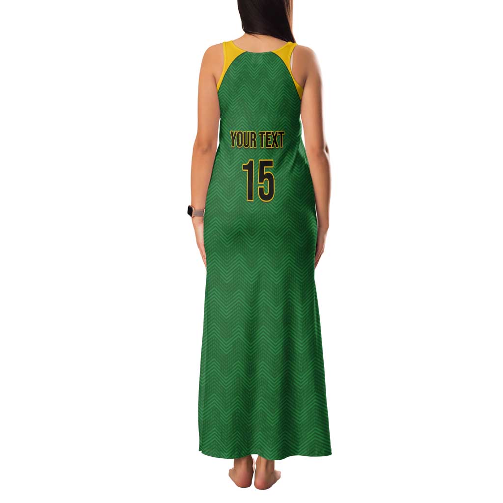 Custom Dominica Football Tank Maxi Dress Sisserou Parrot Green Color - Wonder Print Shop