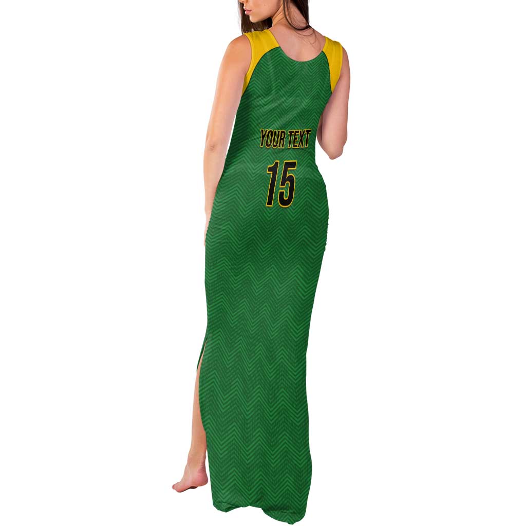 Custom Dominica Football Tank Maxi Dress Sisserou Parrot Green Color - Wonder Print Shop