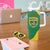 Custom Dominica Football Tumbler With Handle Sisserou Parrot Green Color - Wonder Print Shop