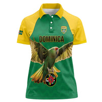 Custom Dominica Football Women Polo Shirt Sisserou Parrot Green Color - Wonder Print Shop