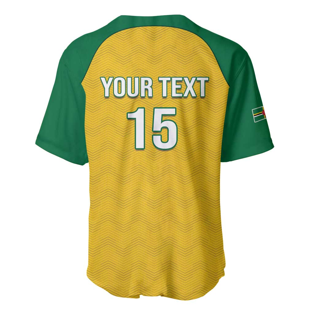 Custom Dominica Football Baseball Jersey Sisserou Parrot Yellow Color - Wonder Print Shop