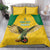 Custom Dominica Football Bedding Set Sisserou Parrot Yellow Color - Wonder Print Shop