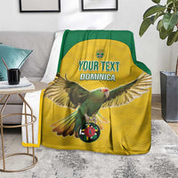 Custom Dominica Football Blanket Sisserou Parrot Yellow Color
