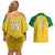 Custom Dominica Football Couples Matching Off Shoulder Short Dress and Hawaiian Shirt Sisserou Parrot Yellow Color - Wonder Print Shop