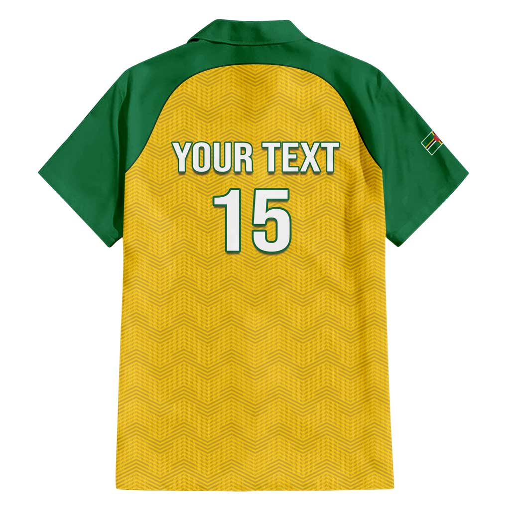 Custom Dominica Football Family Matching Short Sleeve Bodycon Dress and Hawaiian Shirt Sisserou Parrot Yellow Color - Wonder Print Shop