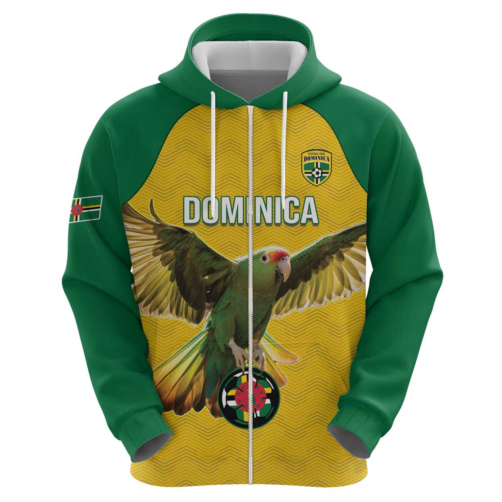 Custom Dominica Football Hoodie Sisserou Parrot Yellow Color - Wonder Print Shop