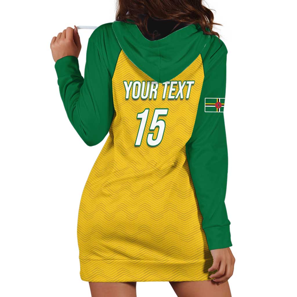 Custom Dominica Football Hoodie Dress Sisserou Parrot Yellow Color - Wonder Print Shop