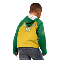 Custom Dominica Football Kid Hoodie Sisserou Parrot Yellow Color - Wonder Print Shop