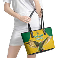 Custom Dominica Football Leather Tote Bag Sisserou Parrot Yellow Color - Wonder Print Shop