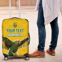 Custom Dominica Football Luggage Cover Sisserou Parrot Yellow Color - Wonder Print Shop