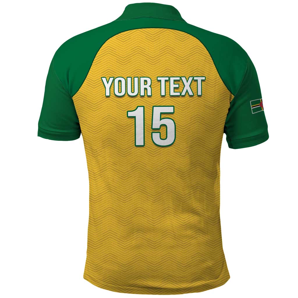 Custom Dominica Football Polo Shirt Sisserou Parrot Yellow Color - Wonder Print Shop