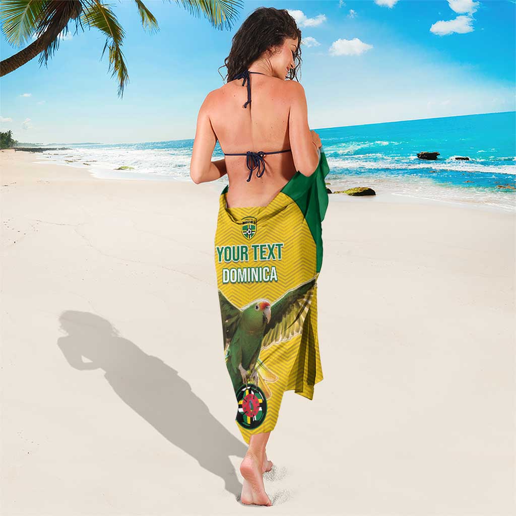 Custom Dominica Football Sarong Sisserou Parrot Yellow Color - Wonder Print Shop