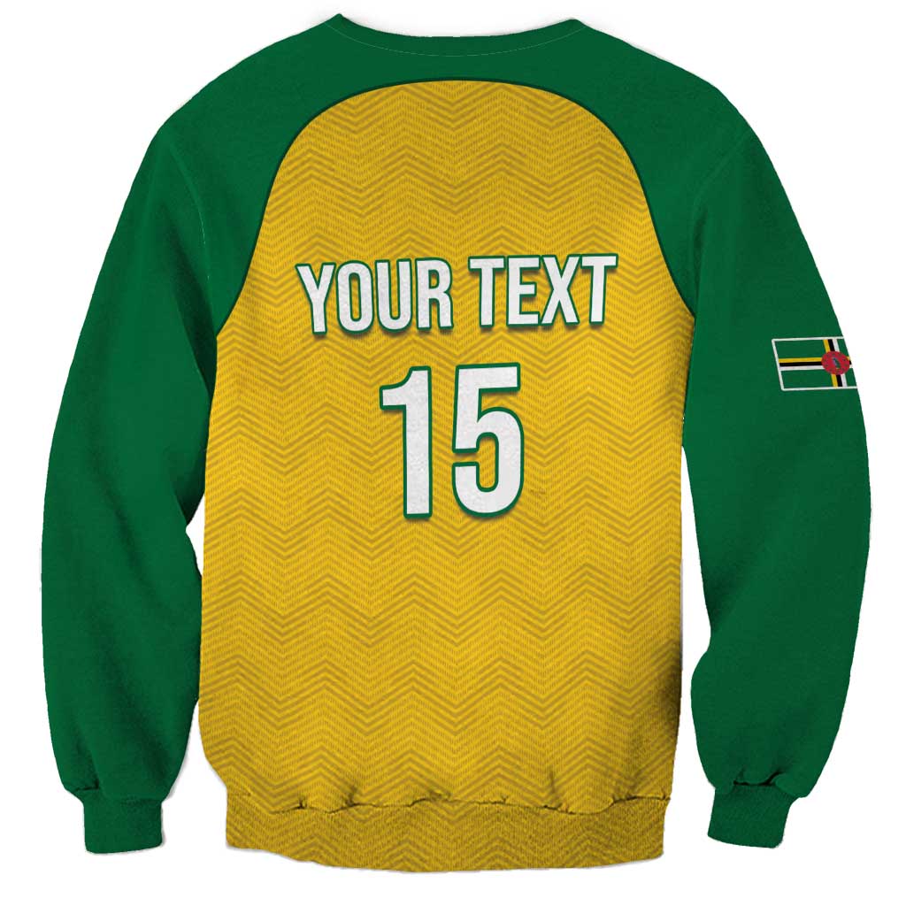 Custom Dominica Football Sweatshirt Sisserou Parrot Yellow Color - Wonder Print Shop