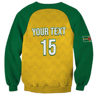 Custom Dominica Football Sweatshirt Sisserou Parrot Yellow Color - Wonder Print Shop