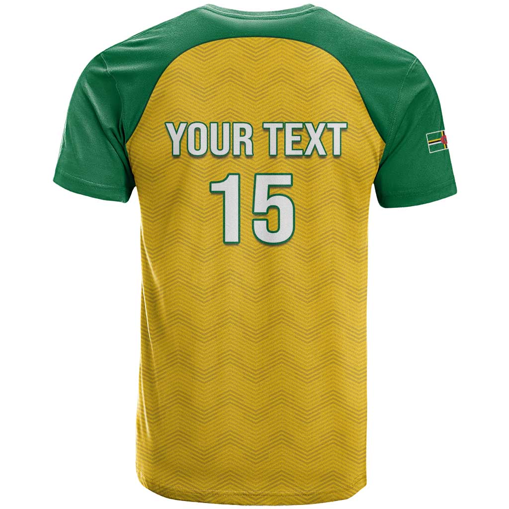 Custom Dominica Football T Shirt Sisserou Parrot Yellow Color - Wonder Print Shop