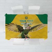 Custom Dominica Football Tablecloth Sisserou Parrot Yellow Color - Wonder Print Shop